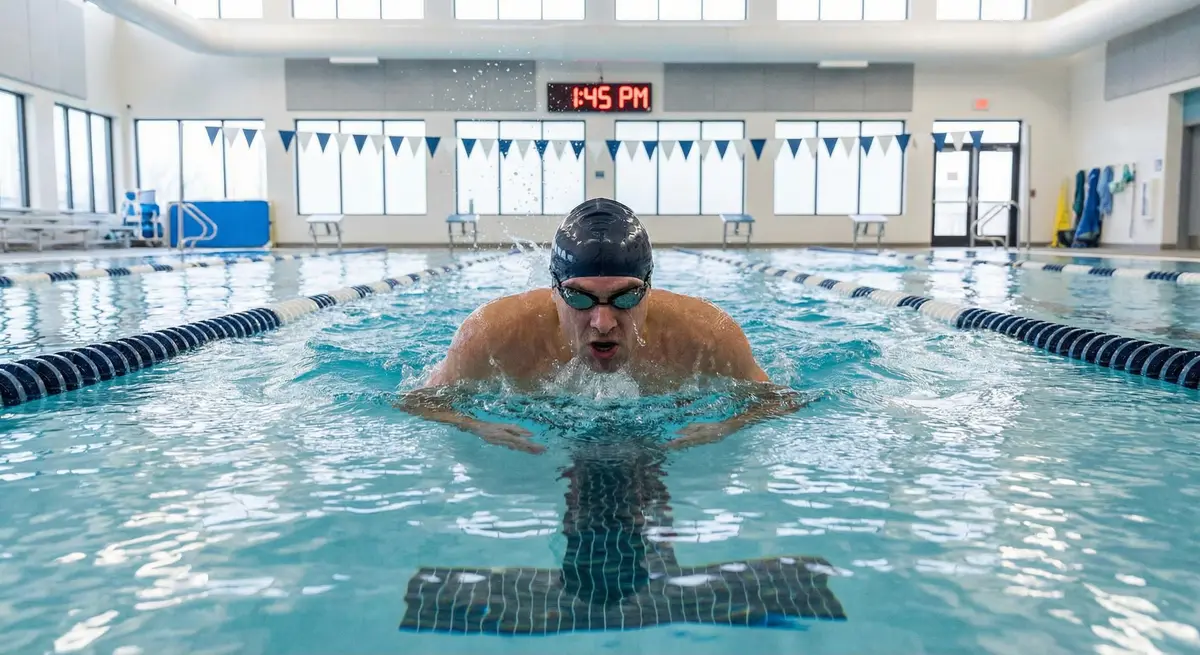 صورة توضيحية لتقنية التمرير والاستقبال في السباحة